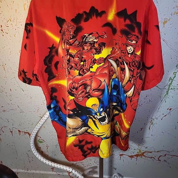 Vintage Y2K X-men Button Shirt  Men Size M Single Stich - Picture 7 of 8